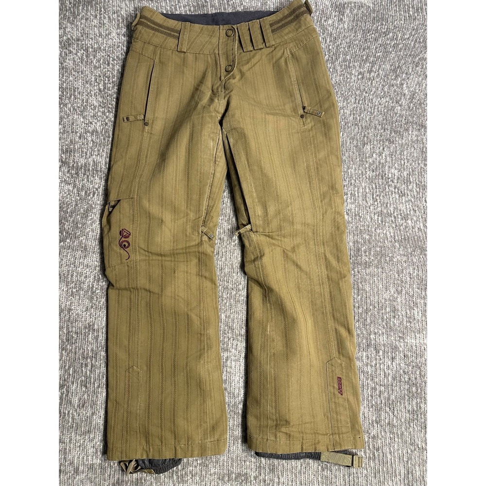Womens Scott Goretex Brown Beige Cargo Snow Pants Medium